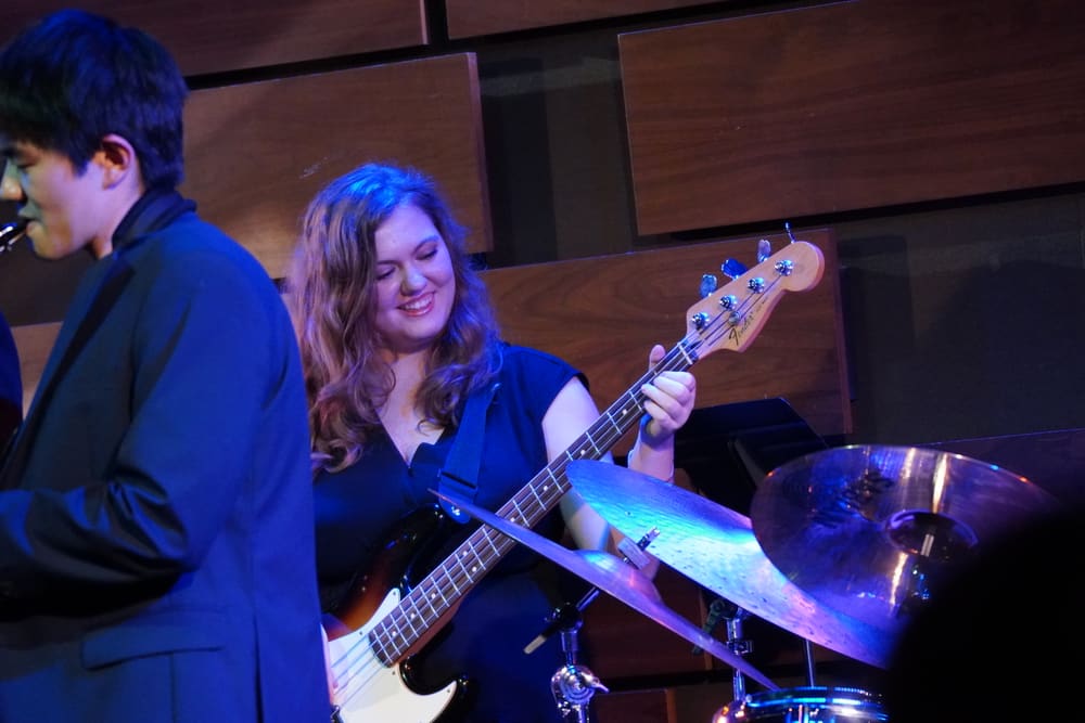 Mara on electric bass