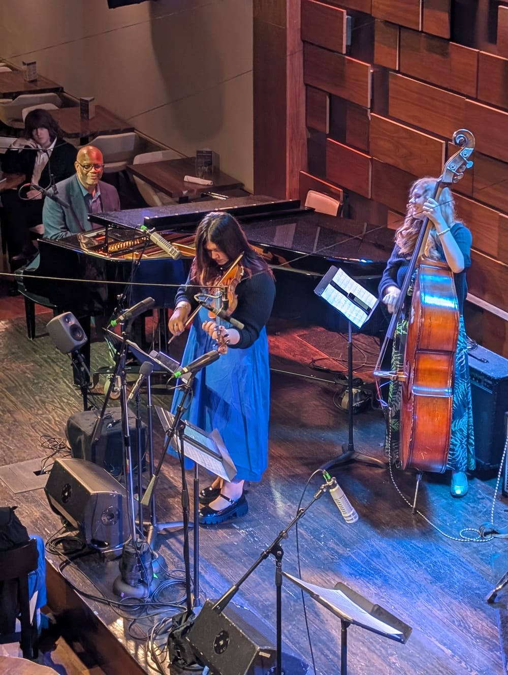 The trio performing at Jazz St. Louis