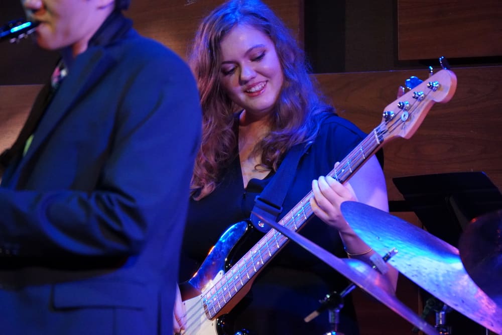 Mara on electric bass